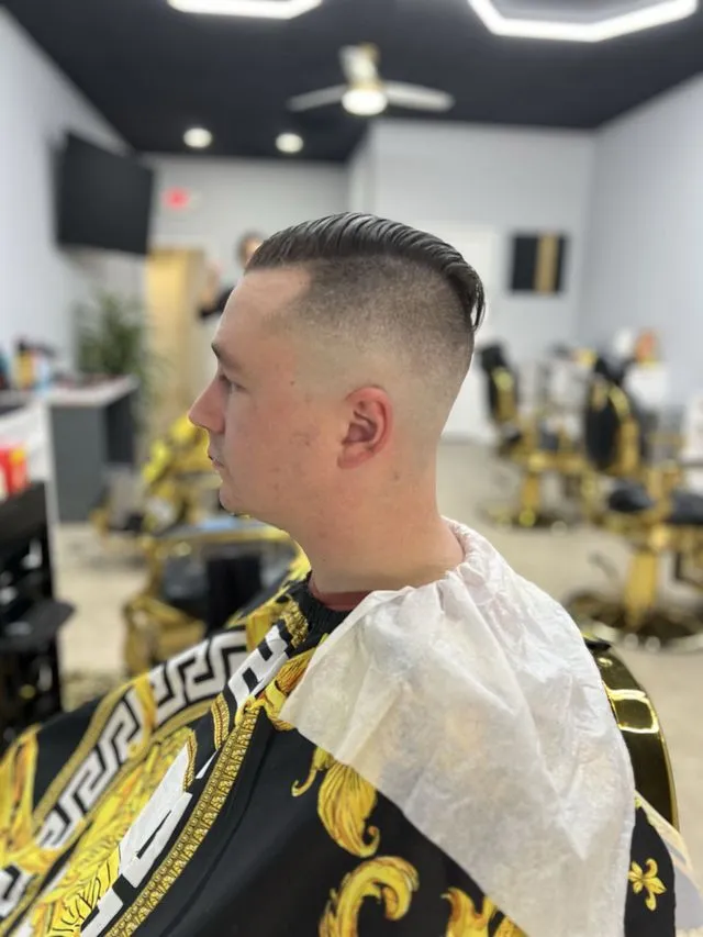 Precision taper fade haircut by Who's Next Barber Shop Boca Raton